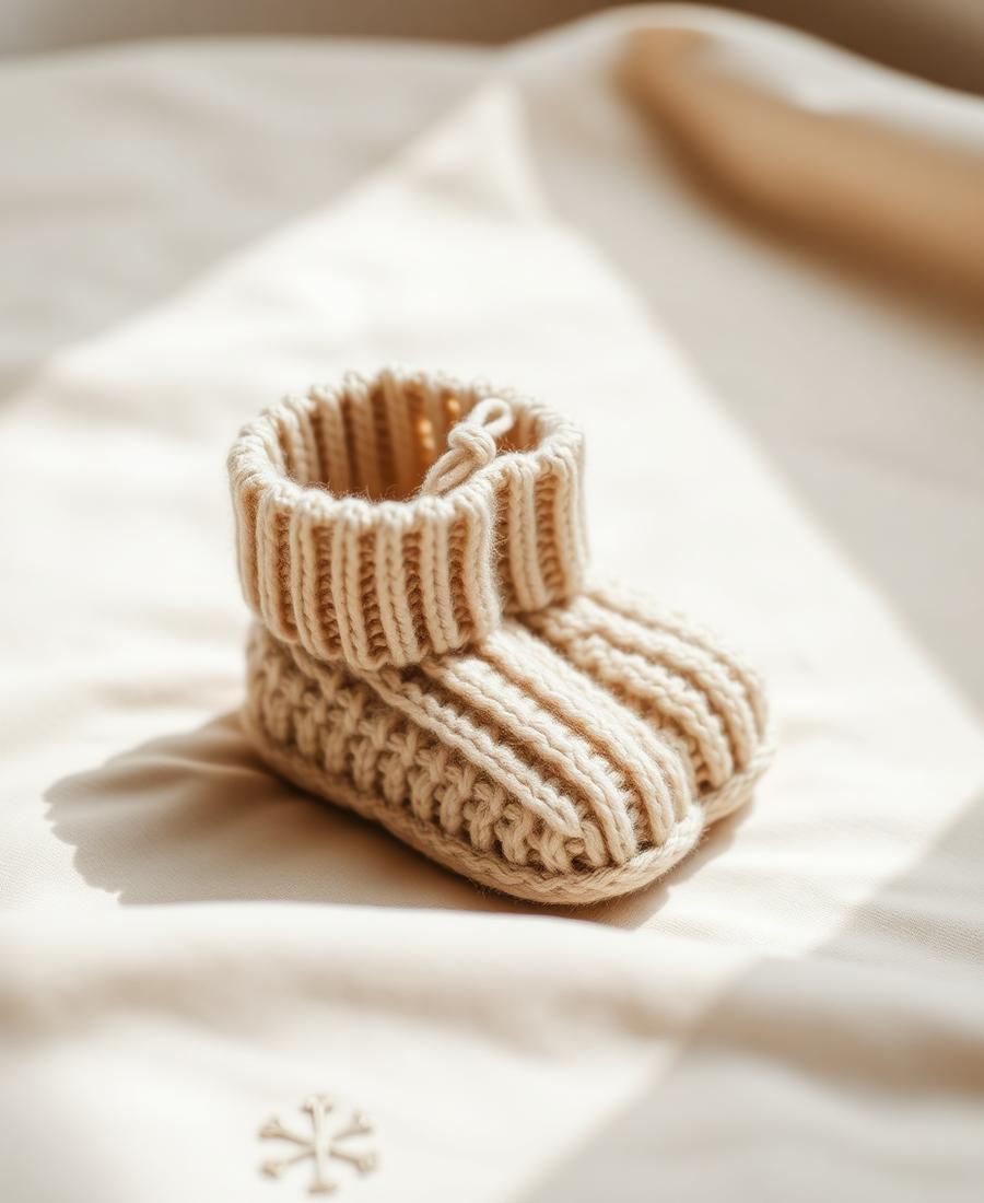 Oatmeal Knit Booties