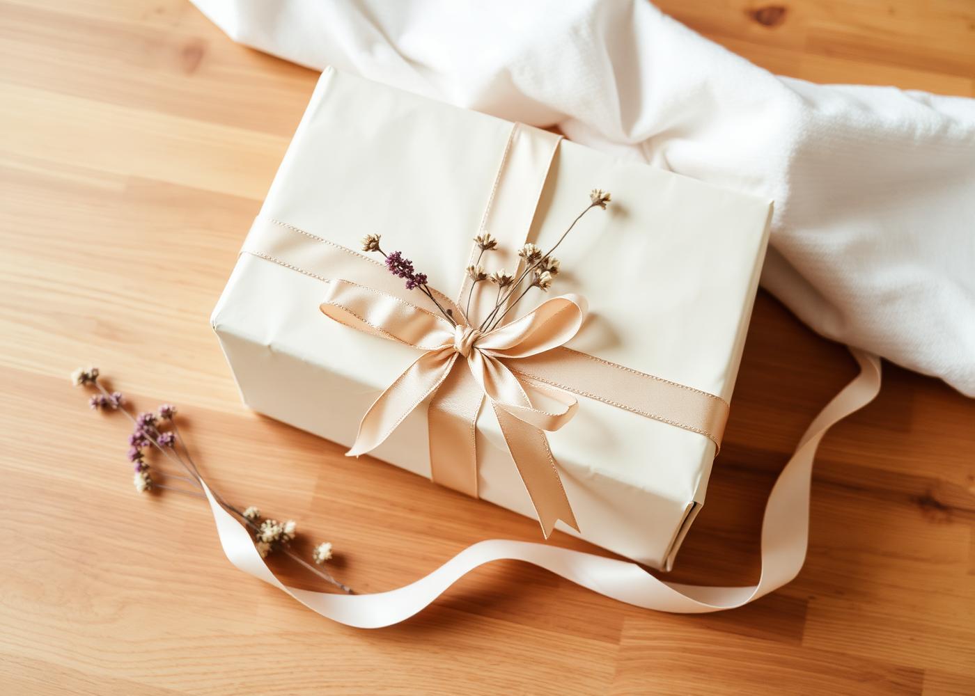 Beautifully wrapped Brooklyn & Co. gift box