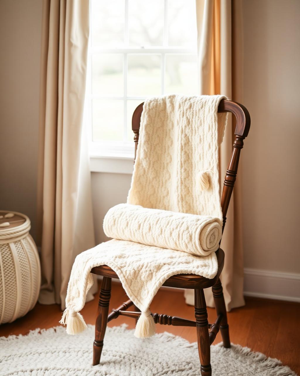 Cream Cellular Blanket